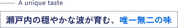 瀬戸内の穏やかな波が育む唯一無二の味